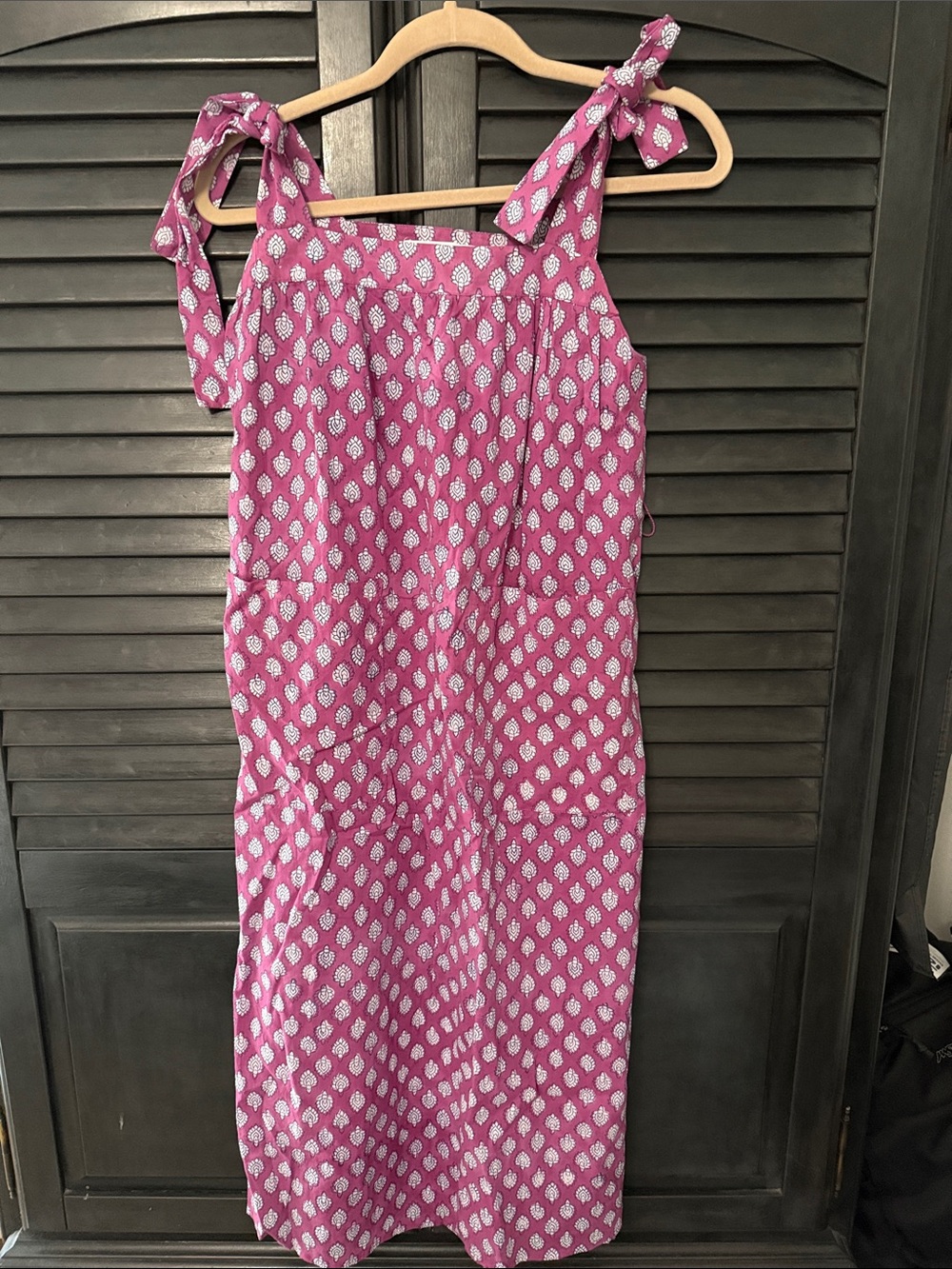 Emerson Fry India Collection Cotton Dress in Magenta and White